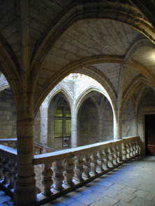 Vaulted ceilings, balustrades and pillars all in local stone