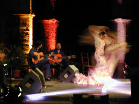 Flamenco dancing in the cloisters of the Archbishop's Palace in Béziers